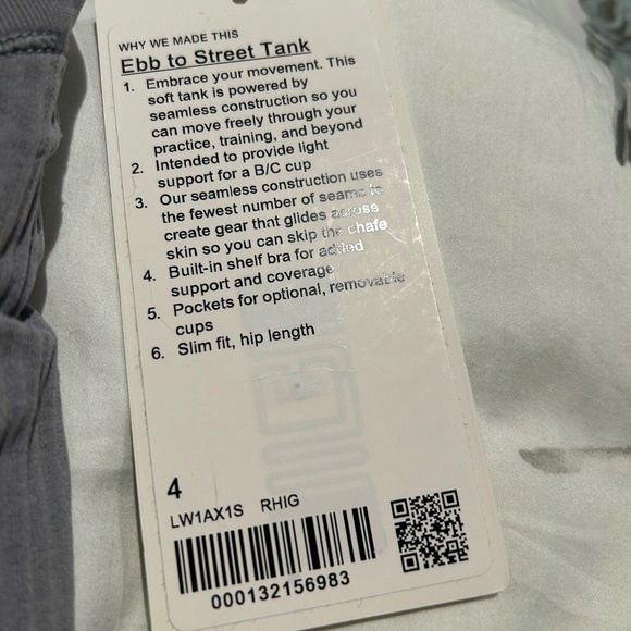 Lululemon Ebb to Street Tank Size 4 - Picture 3 of 6